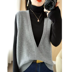 Stylische Strickweste - Noelle in Grau