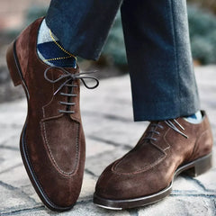 Wildleder-Oxford-Schuhe für Herren in Königliches Mahagoni