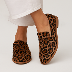 Weiche Leder Damen Loafer in Braun