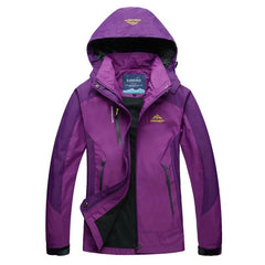 Wasserdichte Regenjacke für Damen | Mit Kapuze in Viola