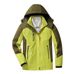 Wasserdichte Regenjacke für Damen | Mit Kapuze in Gelb