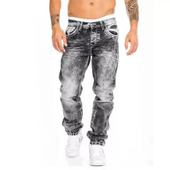 Weite Herren-Jeans mit bequemem Schnitt in Grau