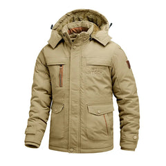 Marcel | Wasserdichter taktischer Wintermantel in Khaki