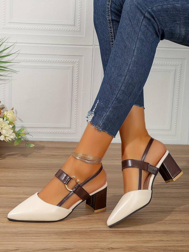 Tanja - Damenschuhe mit Absatz und Knöchelriemen
