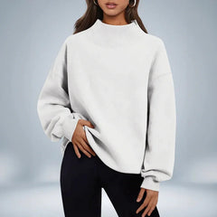 SoftLayer - Sweatshirt aus Hochwertigem, Dickem Strick mit Modernem Stehkragen! in Weiß