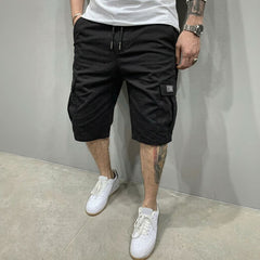 Liam™ Shorts aus Premium-Twill mit großzügigen Cargotaschen in Schwarz