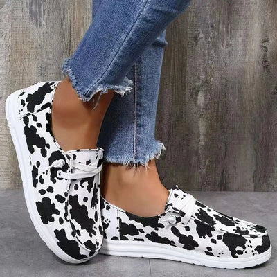 Thalia - Damen Alle Jahreszeiten Canvas-Flatschuhe mit Schnürung