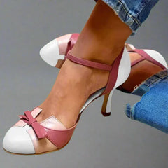 Barbara | Elegante Schleifen Pumps in Weiß