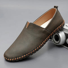 Santorini Leder-Slipper in Grün