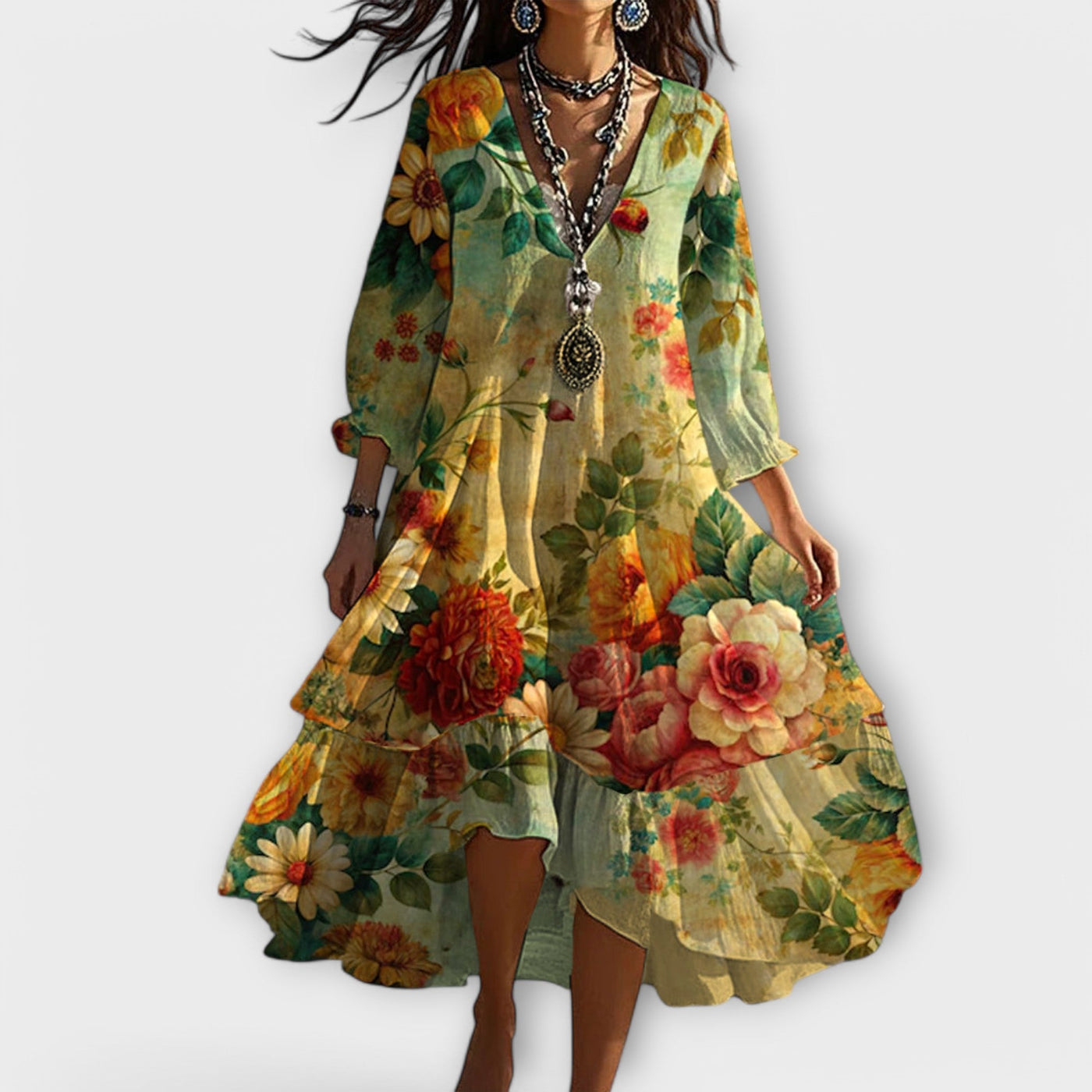Theresa - Fließendes Damen Sommerkleid