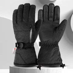 Jonas | Outdoor Thermohandschuhe für kaltes Wetter in Schwarz mit verstellbarem Riemen