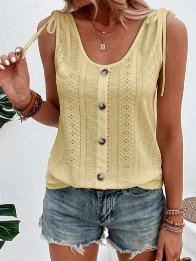 Thorina - Ärmellose Bluse mit verstellbaren Schulterträgern für Frauen
