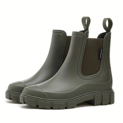Trendige wasserdichte Regenstiefel in Grün
