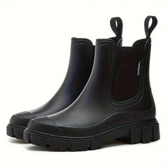 Trendige wasserdichte Regenstiefel in Schwarz
