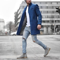 LONZZO – Der elegante und einzigartige Mantel in Blau