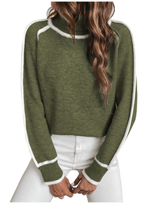 Johanna | Kuscheliger Rollkragen Pullover in Dunkelgrün