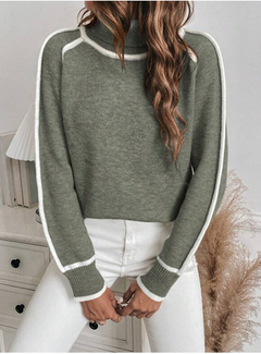 Johanna | Kuscheliger Rollkragen Pullover in Grün