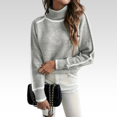 Johanna | Kuscheliger Rollkragen Pullover in Grau