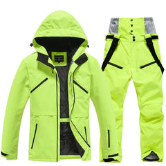 Karin | Unisex Winter Skianzug Set in Gelbgrün