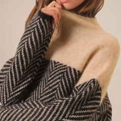 Fleur | Premium Rollkragenpullover aus edlem Strick in Beige
