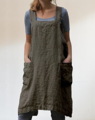 Dinah - Baumwoll Schürzenkleid mit Taschen