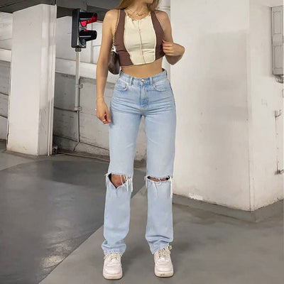 Monty - Damenmode Zerrissene Jeans