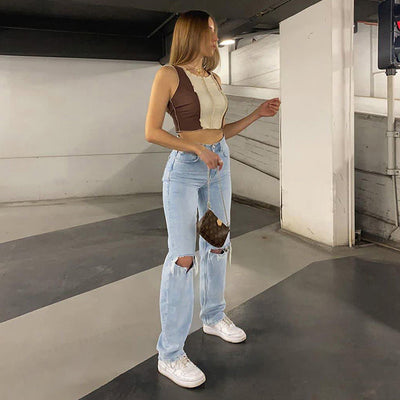 Monty - Damenmode Zerrissene Jeans