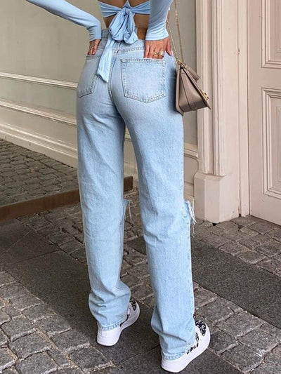 Monty - Damenmode Zerrissene Jeans