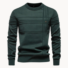 Pullover mit Rundhalsausschnitt für Herren in Grün