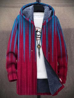 Liam | Retro Hoodie mit 3D-Druck in Rot und blau