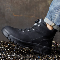 Wyatt - Stoßfeste Sicherheitsstiefel - Drehverschluss-Schnürsystem in Schwarz