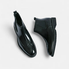 Marzio™ | Elegante Chelsea-Stiefel für Herren aus Kunstleder in Schwarz