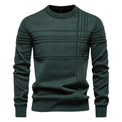 Burkhard | Stilvoller Herrenpullover mit Rautendesign in Grün