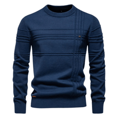 Burkhard | Stilvoller Herrenpullover mit Rautendesign in Marineblau