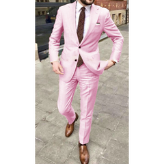 Formeller Herren Hochzeitsgast anzug | 2-Teilig in Rosa