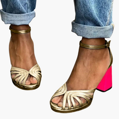Milviana™ | Klassische Sandalen mit Knöchelriemen in Gold