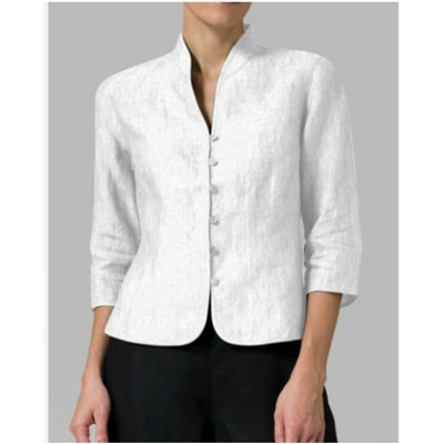 Zoya - Hochwertige Damen Bluse mit Stehkragen
