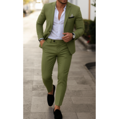 Herren Sommer 2-Teiliger Hochzeitsgast Anzug | Blazer und Hose in Grün