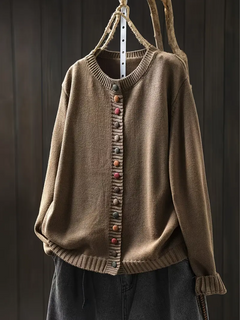 Ellery | Strickknopf-Cardigan in Braun