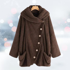 Adelaide - Plüsch Jacke in Braun