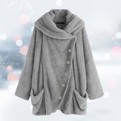 Adelaide - Plüsch Jacke in Grau