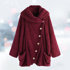 Adelaide - Plüsch Jacke in Rot