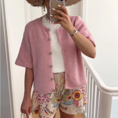 Babette - Strickjacke in Rosa