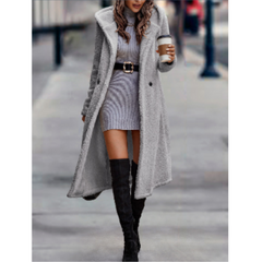 Damen Klassischer Winter Mantel | Warme in Grau