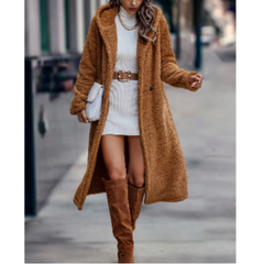 Damen Klassischer Winter Mantel | Warme in Braun 2