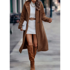 Damen Klassischer Winter Mantel | Warme in Braun 1