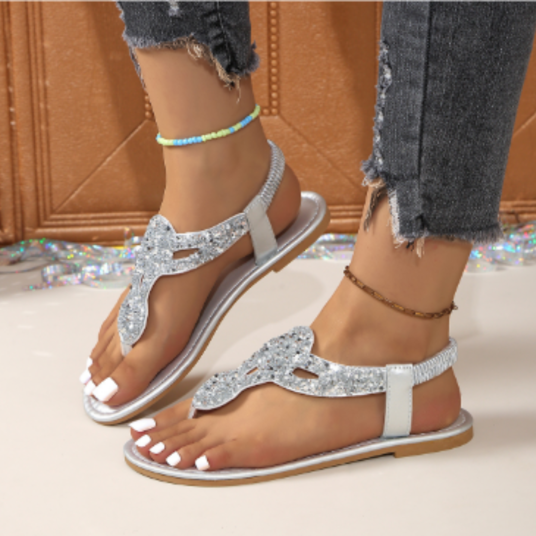 Seraphina - Orthopädische Sandalen mit Kristallen