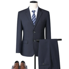 Zweiteiliger Formeller Hochzeitsgastanzug Für Herren | Trendy in Marineblau