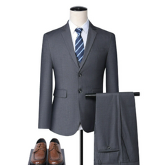 Zweiteiliger Formeller Hochzeitsgastanzug Für Herren | Trendy in Grau