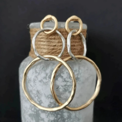 Lena – Goldene Kreisohrringe